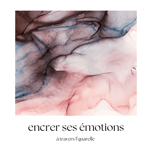 Les encres qui se mélangent laissant libre court à sa créativité et à l'expression de ses émotion; l'atelier art thérapie avec l'aquarelle